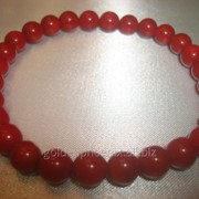 Браслет из красного коралла 10 мм. фото