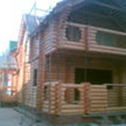 Строительство деревянных домов,срубов из оцилиндрованного бревна фотография