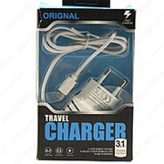Сетевое Зарядное Устройство SMART CHARGER Micro USB+2 USB White & Blue фото