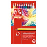 Набор карандашей цветных Carandache Supracolor Soft Aquarelle, 12 цветов, металлическая коробкa 12 цветов фото