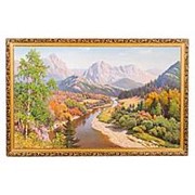 Картина “Осень в горах“ багет 68х108 см ПИ16 фотография