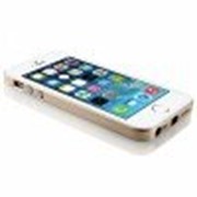 Бампер SGP Neo Hybrid EX Slim Metal Series для Apple iPhone 5/5S + пленка Золотой / Champagne Gold