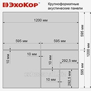 Акустическая панель ЭхоКор 50/1200 крупноформатная 1200 х 1200 мм фото