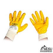 Перчатки хб с нитриловым покрытием желтые фото