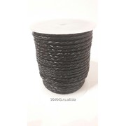 Кожаный плетёный шнур 3 мм фотография