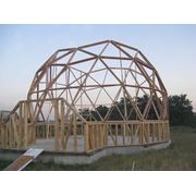 Строительство каркасно-щитовых домов сферической формы купольных домов круглых домов фото