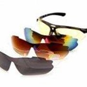 Очки спортивные солнцезащитные Bradex с 5 сменными линзами в чехле, черные (SF 0156) фото