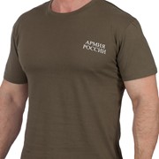 Оливковая военная футболка «Армия России №453