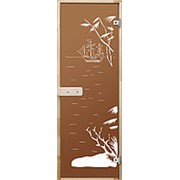 Стеклянная дверь для бани и сауны ДСГ Джэнифер фотография