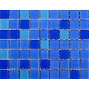 Мозаика, стеклянная, UR-05, голубая лагуна фото
