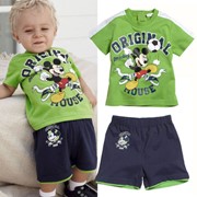 Одежда детская Summer children's clothing sets Baby boy's Suits sets sport sets Cartoon characters short sleeve t shirt +shorts Free shipping, код 754818830 фото