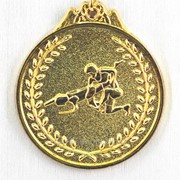 Медаль рельефная борьба - золото фото