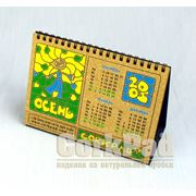 Календарь настольный — «домик» из натуральной пробки «премиум» большой CorkPad®. фото