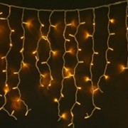 Гирлянда Icicle (Мини штора) жёлтая новогодняя 2*0,5 м фотография