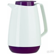 Вакуумный термос-чайник с пластика EMSA MOMENTO COFFEE 1 л. бело-черничный (EM512982) фото
