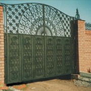Ворота металлические - кованые фото
