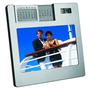 Рамка для фотографии 10х15 см с часами и «вечным» календарем фото