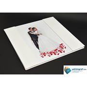 Свадебный полиграфический альбом (обложка кожзам с фотовставкой) фотография
