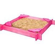 Деревянная песочница "Нимфа" (4 сидения, пропитка), цв. Розовый (PS119-01)