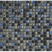 Микс из стеклянной плитки мозаики с мрамором DAF 10 фото