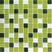 Мозаика стеклянная зеленая Mix C012 фото
