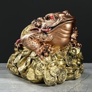 Сувенир “Жаба феншуй“, цвет бронзовый, 18 см фотография