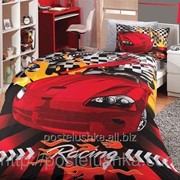 Комплект детского постельного белья сатин Hobby Car Racing red