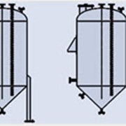 Емкости вертикальные с нижним коническим и верхним эллиптическим днищами ВКЭ