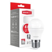 LED лампа MAXUS G45 6W мягкий свет 220V E27 (1-LED-541) фотография