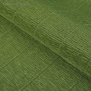 Бумага гофрированная, “Оливковый зелёный“ 17А/8, 0,5 х 2.5 м фотография
