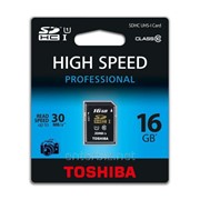 Карта памяти Toshiba SDHC High Speed Professional 16GB Class 10 Black SD-T016UHS1(BL5 фото