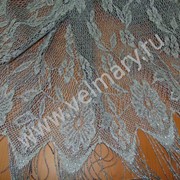 Ткань, гипюр с эластаном Арт.KR-007 серый люрекс, ширина 150см
