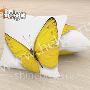 Бабочка желтая арт.ТФП4013 (45х45-1шт) фотоподушка (подушка Габардин ТФП) фото