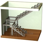 Лестница на металлокаркасе с индивидуальным проектом