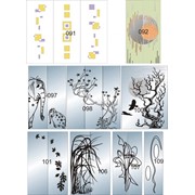 Варианты рисунков декоративной обработки стекол в интерьере 091-140 фото