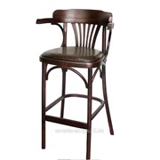 Барное деревянное венское кресло Роза с мягким сиденьем фото