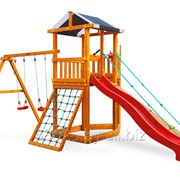 Детская деревянная игровая площадка (комплекс) с горкой Баунти