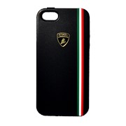 Чехол Lamborghini Tricolor для iPhone 5 черный фотография