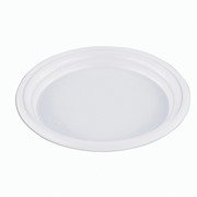 Одноразовые тарелки плоские, КОМПЛЕКТ 100 шт, пластиковые, d=165 мм, "ЭКОНОМ", белые, полистирол (ПС),