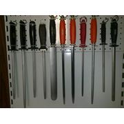 Мусаты оборудование для заточки ножей Fischer-Bargoin c надрезами 30 см 11” фото