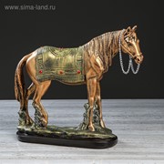 Статуэтка “Конь“, бронзовый цвет, 27 см, микс фото