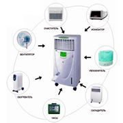 Воздушный комбайн - 7 функций в одном: охладитель очиститель увлажнитель ионизатор обогреватель воздуха вентилятор показывает время и дату. фото