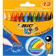 Восковые мелки BIC Wax Crayons 12 цветов Франция