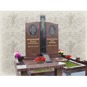 Памятники для двоих из гранита (букинское габро, лезники) (Образцы №454) фотография