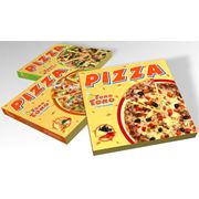 Упаковка картонная для пиццы. Коробка под пиццу фотография
