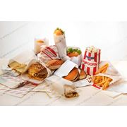 Бумажная упаковка предназначенная для использования в сетях Fast-Food обслуживания HoReCa. фото