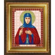 Икона ручной работы Святая Анна вышитая бисером фото