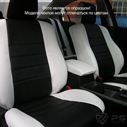 Чехлы Mazda 6 07-12 S чер-бел, чер-сер, черный эко-кожа Оригинал фотография
