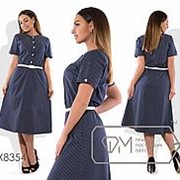 Стильное платье женское летнее (6 цветов) - Темно-синий PY/-357