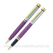 Набор: ручка шариковая + роллер “Pierre Cardin“ фиолетового цвета фотография
